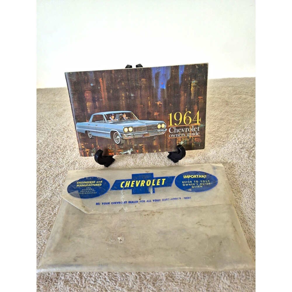 1964 Chevrolet Owners Guide Manual w Original Envelope Impala Bel Air Biscayne